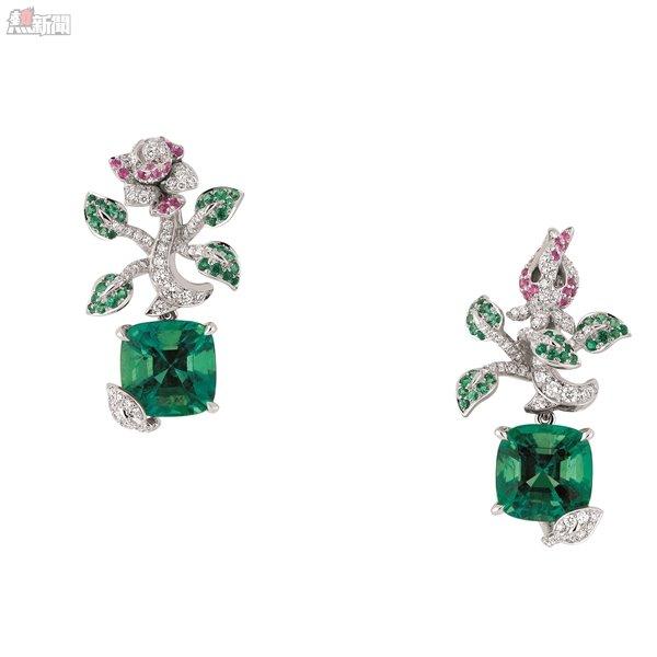 600 9.Dior Joaillerie Precieuses Rose earrings