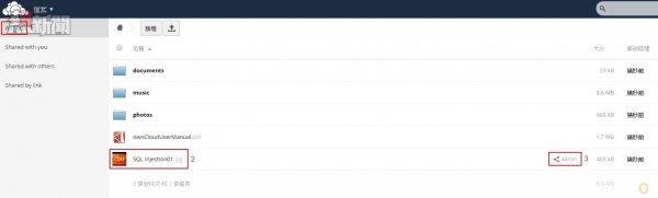 ownCloud Share Files