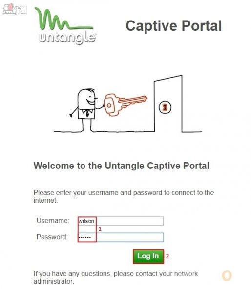 Untangle Captive Portal