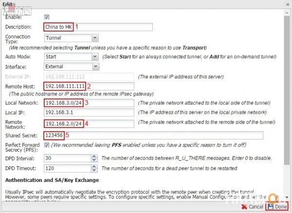 Untangle IPsec