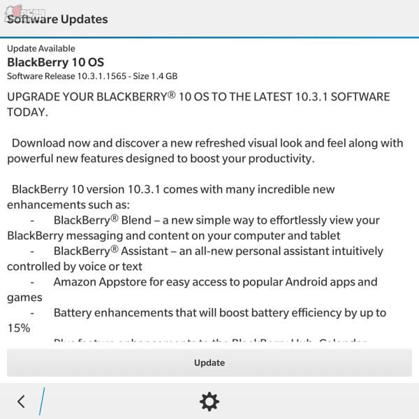 BlackBerry Passport get BlackBerry OS 10.3.1 OTA update_4