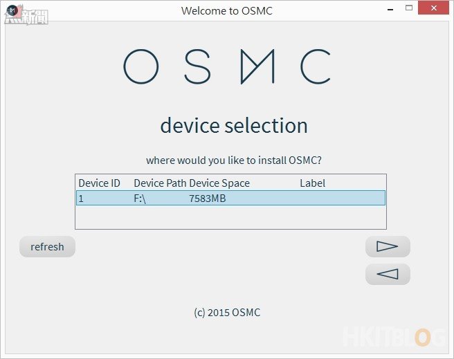 Raspberry Pi install OSMC