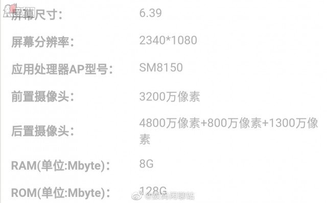 Leaked specs of Redmi flagship