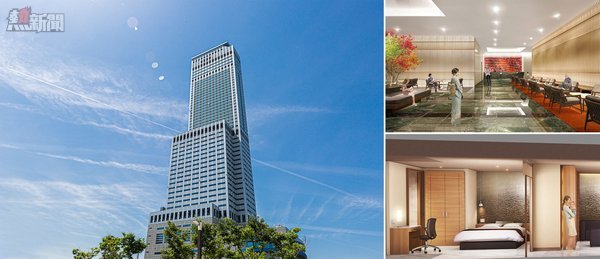 臨空入口塔大廈景觀，酒店共有9層客房：15層、16層、19-24層和26層